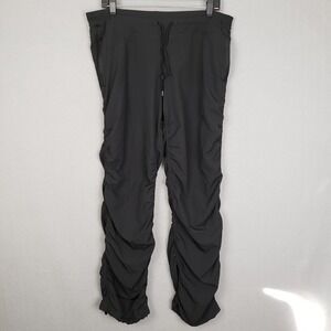 Scrunch Leg Athletic Jogger Pants Black Workout‎ Gym Athleisure Casual Size L